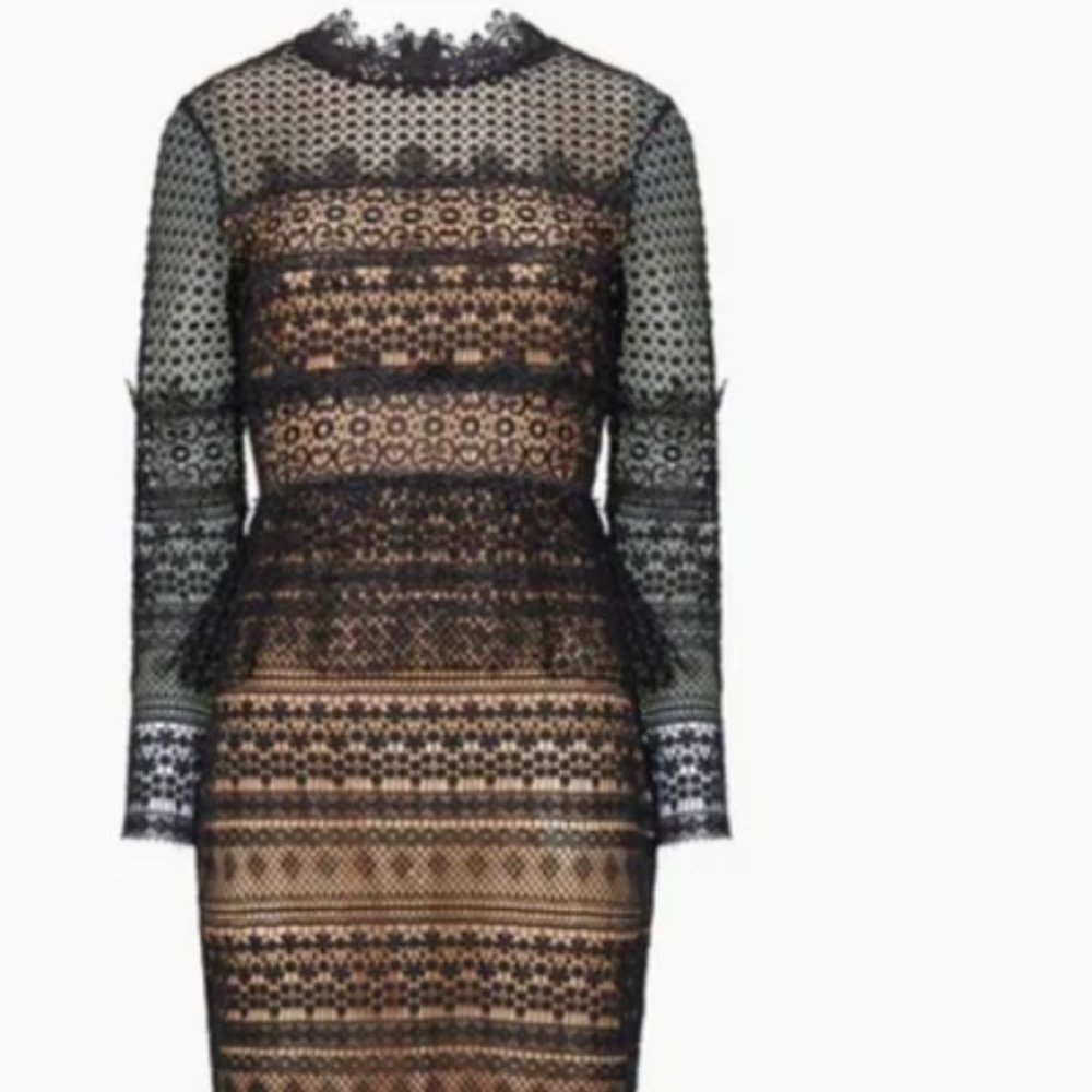 FRENCH CONNECTION Petra Lace Beau Midi Dress Size 10